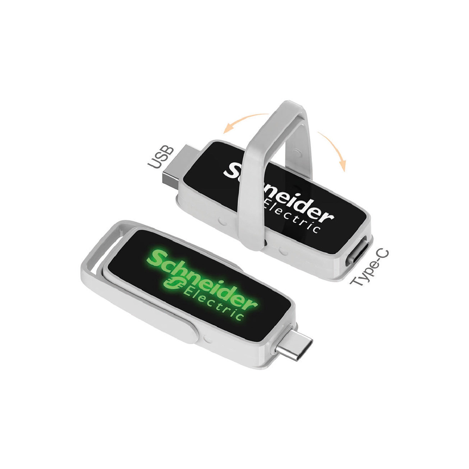 2215 AHLAT SİYAH 32GB TYPE-C OTG IŞIKLI USB BELLEK