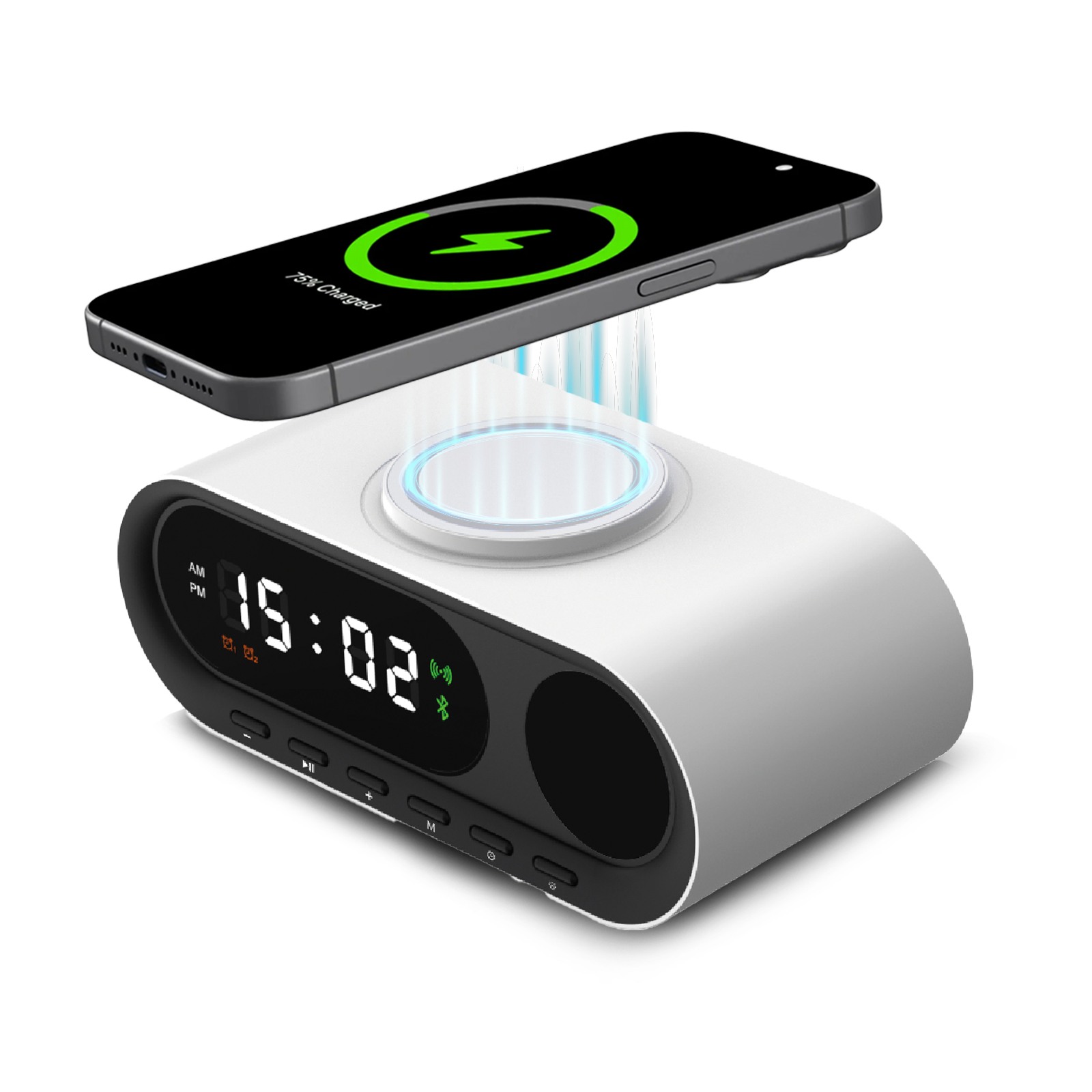 2649 MELODİ SİYAH WIRELESS ŞARJ STANDI VE HOPARLÖR